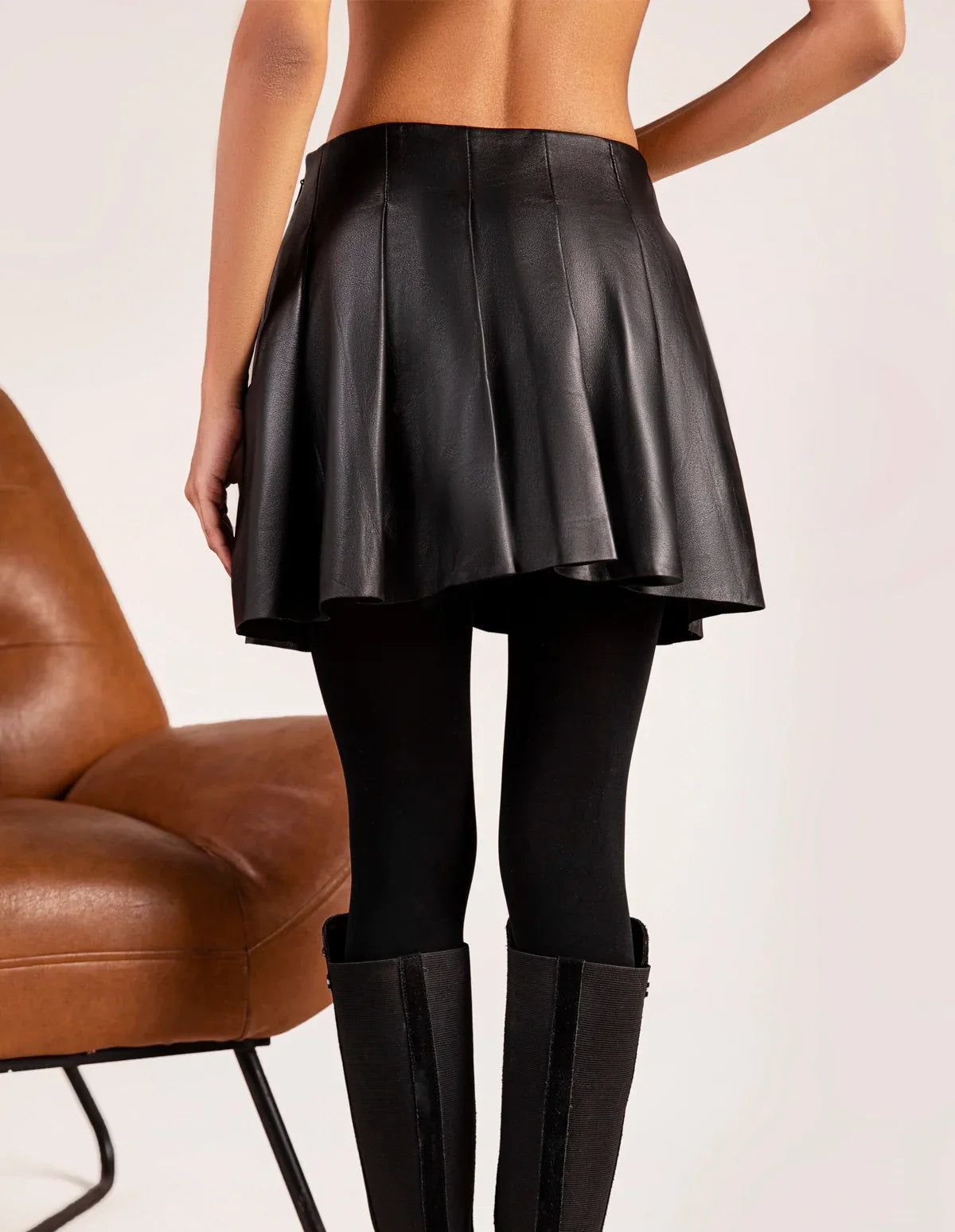 Royale Leather Mini Skirt - Dasier