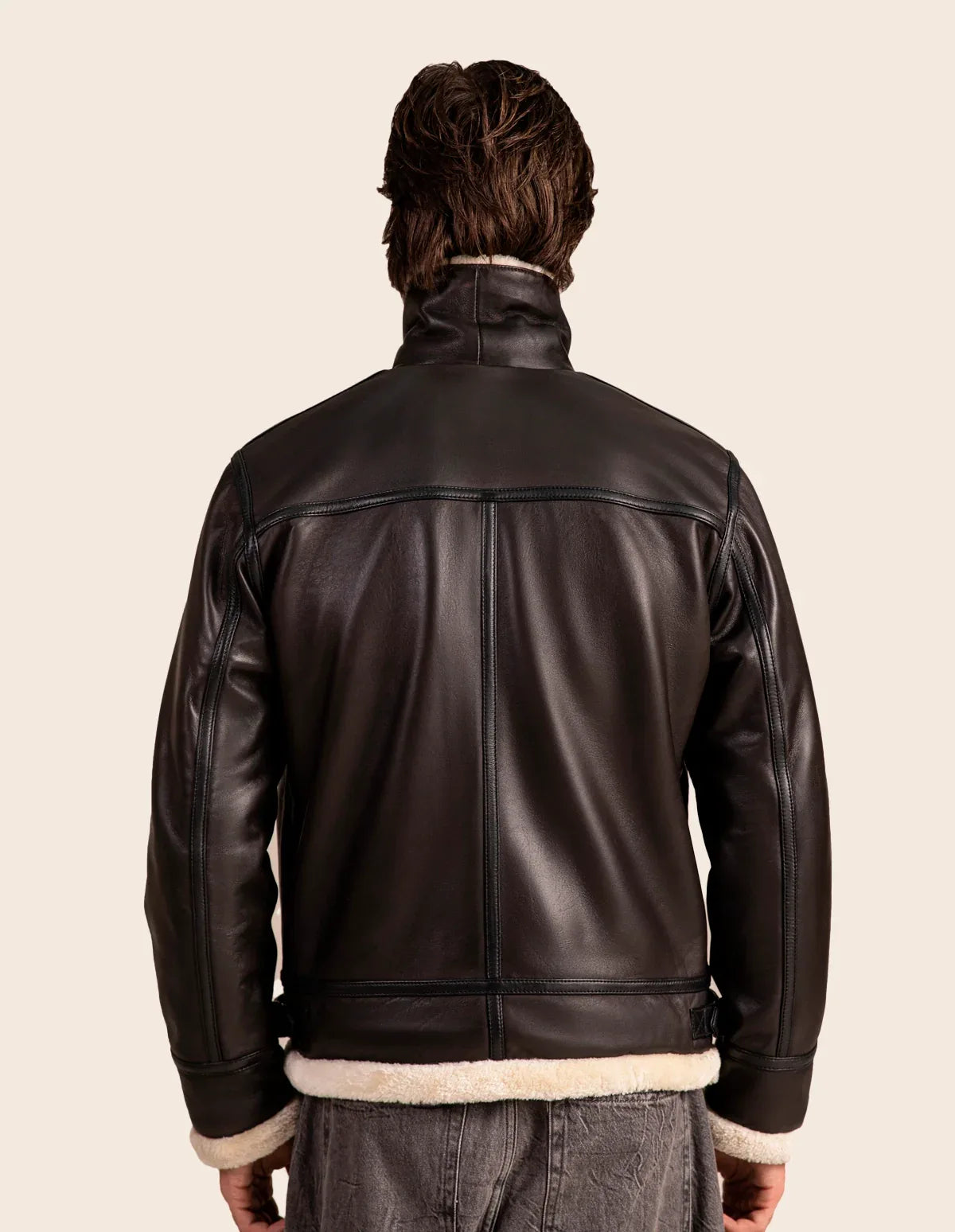 Dravon Shearling Leather Jacket - Dasier