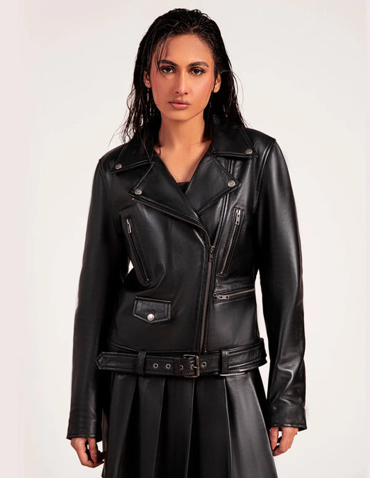 Dusky Leather Biker jacket - Dasier