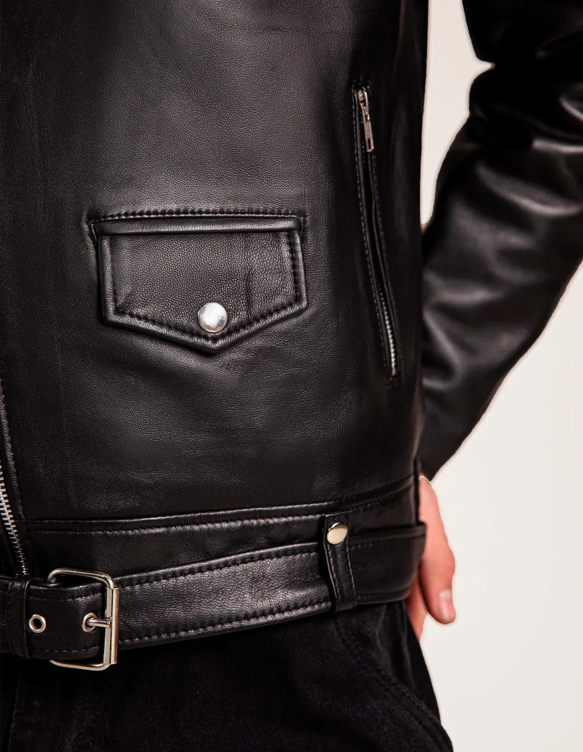 Onyx Leather Biker jacket - Dasier