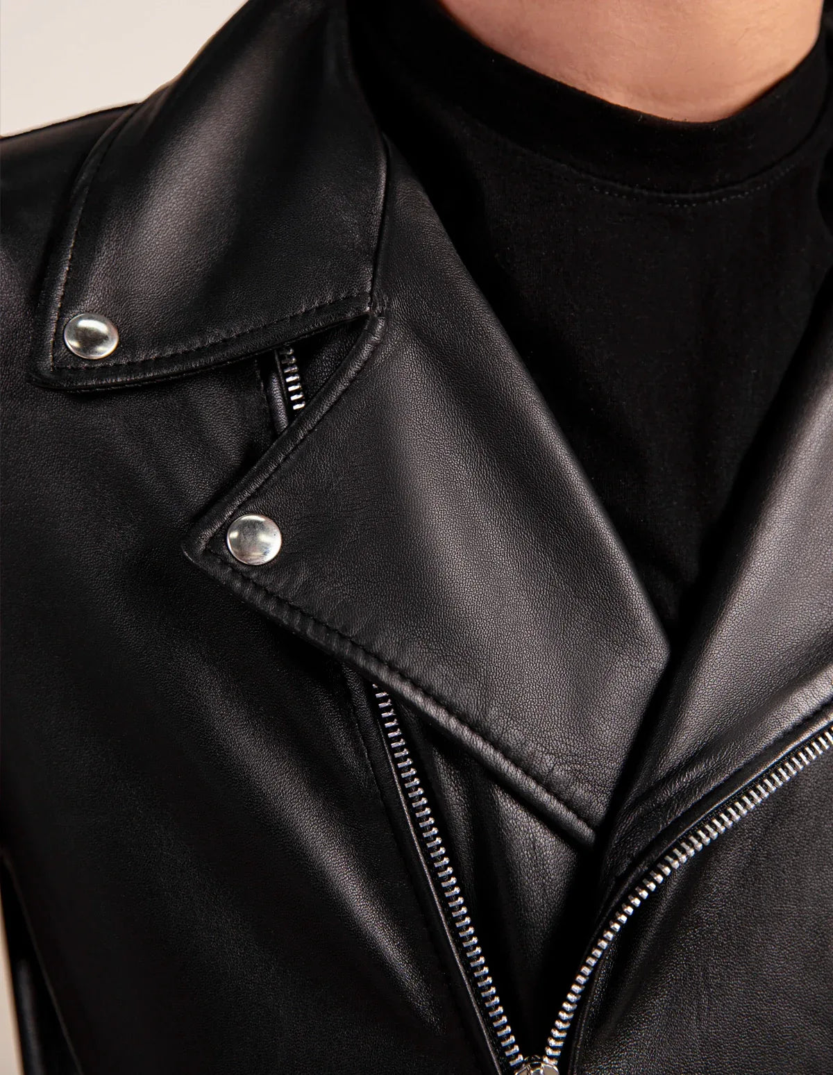 Onyx Leather Biker jacket - Dasier