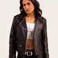 Renelle Leather Biker Jacket - Dasier