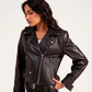 Renelle Leather Biker Jacket - Dasier