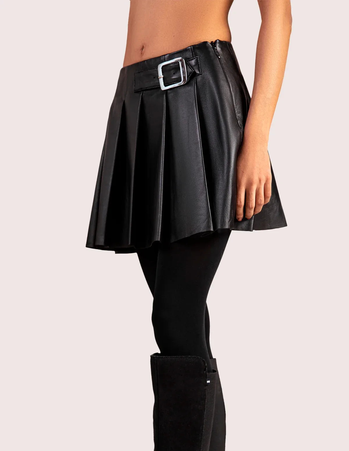 Royale Leather Mini Skirt - Dasier
