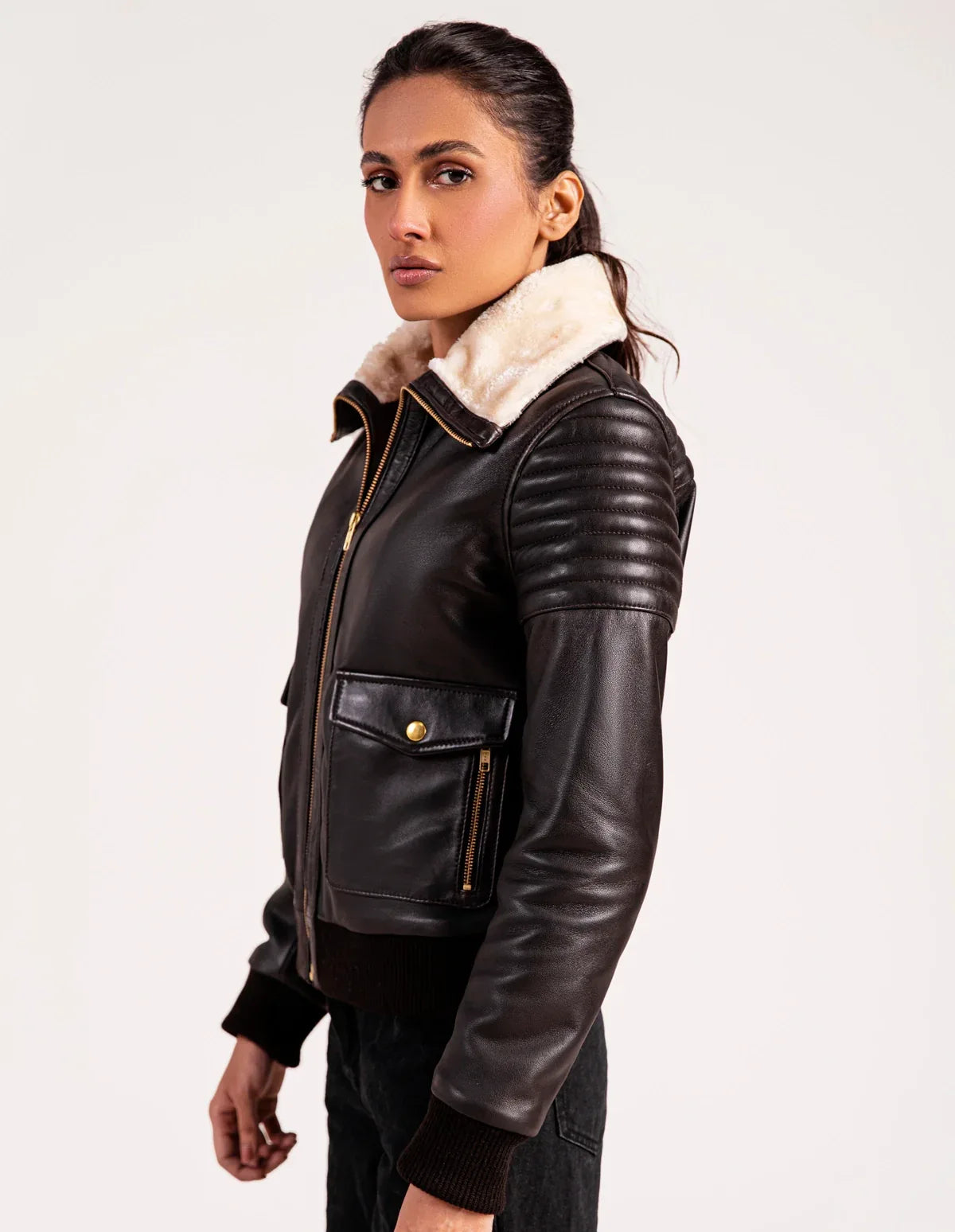 Scoria Brown Leather Jacket - Dasier