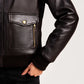 Scoria Brown Leather Jacket - Dasier