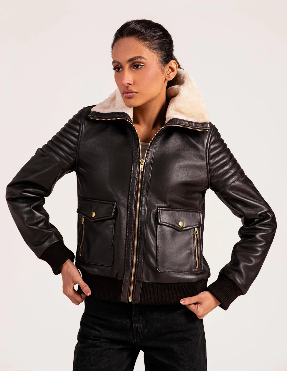 Scoria Brown Leather Jacket - Dasier